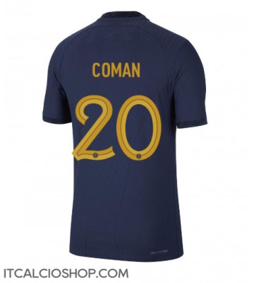 Francia Kingsley Coman #20 Prima Maglia Mondiali 2022 Manica Corta